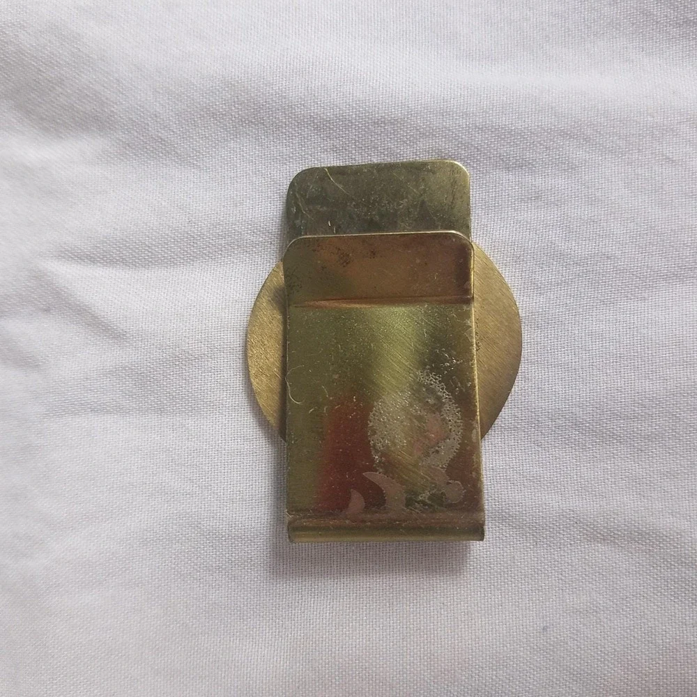 Vintage Brass Star of David Money‎ Clip Judaica Magen David Gold Tone Accessory